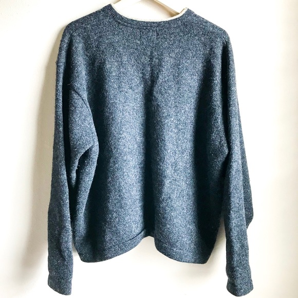 Woolrich Dark Gray Heather Wool Blend Sweater  XL - Picture 5 of 5